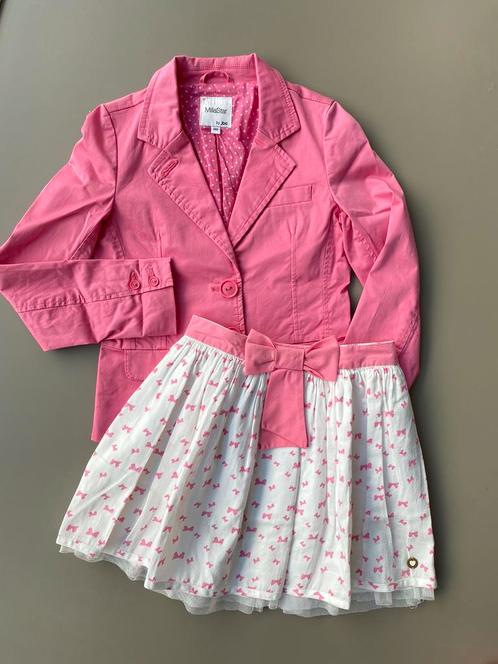 Ensemble jupe + blazer rose/blanc JBC taille 140, Enfants & Bébés, Vêtements enfant | Taille 140, Comme neuf, Fille, Ensemble