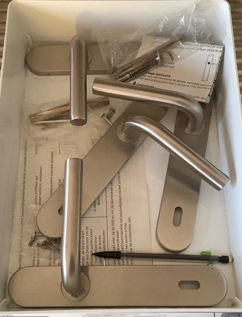 Deurkruk set inox, Huis en Inrichting, Overige Huis en Inrichting, Nieuw, Ophalen