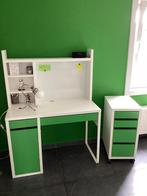 Bureau incl stoel, lamp, opzetstuk en extra ladenblok., Huis en Inrichting, Bureaus, Ophalen of Verzenden, Zo goed als nieuw, Bureau