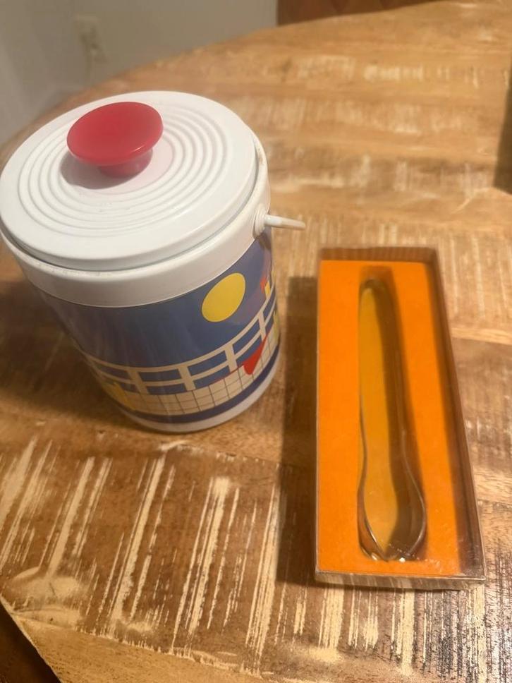 Vintage ijsemmer met ijsschep, Verzamelen, Retro, Overige typen, Ophalen of Verzenden