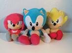 Set 3 knuffels Sonic The Hedgehog, Knuckles en golden Sonic, Ophalen, Gebruikt, Overige typen