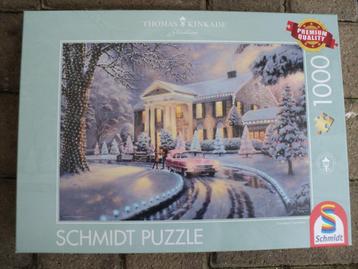 Puzzles Thomas Kinkade Schmidt, Enlèvement ou Envoi, 500 à 1500 pièces, Comme neuf, Puzzle