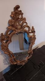 halspiegel spiegel met kader in hout verguld, Antiek en Kunst, Ophalen