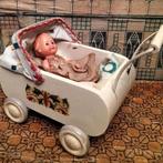 Antiek miniatuur poppenwagentje  voor poppenhuis, Ophalen of Verzenden