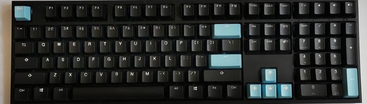 Ducky One 2 White LED QWERTY layout blue switches, Computers en Software, Toetsenborden, Gebruikt, Qwerty, Ophalen of Verzenden