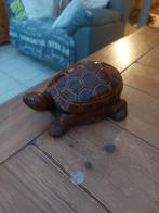 Bruine keramieken juwelendoos schildpad, Antiek en Kunst, Ophalen of Verzenden