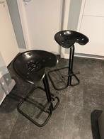 Lot 2 tabourets siège tracteur vintage noir métal 80 cm, Maison & Meubles, Tabourets de bar, 2 tabourets, Comme neuf, Métal, 60 à 90 cm
