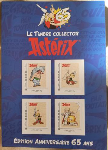 Collector édition limitée de 4 timbres 65 ans d'Astérix disponible aux enchères