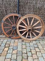 Houten karrewielen, Tuin en Terras, Tuinwanddecoratie, Ophalen, Gebruikt