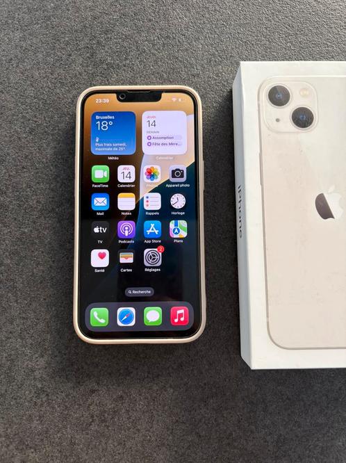 iPhone 13. 128 GB. Met doos en accessoires, Telecommunicatie, Mobiele telefoons | Apple iPhone, Zo goed als nieuw, iPhone 13, Wit