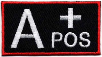 Bloedgroep A+ Positief stoffen opstrijk patch embleem, Envoi, Neuf