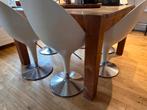 6 chaises Magis Bombo chair + 1 à roulettes, Huis en Inrichting, Stoelen, Ophalen, Overige materialen, Gebruikt, Wit