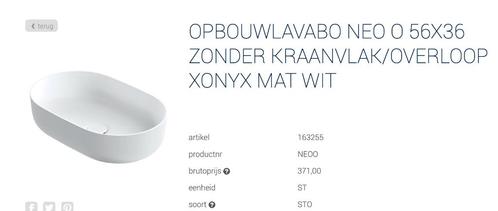 2 waskommen, Doe-het-zelf en Bouw, Sanitair, Nieuw, Wastafel, Steen, Ophalen