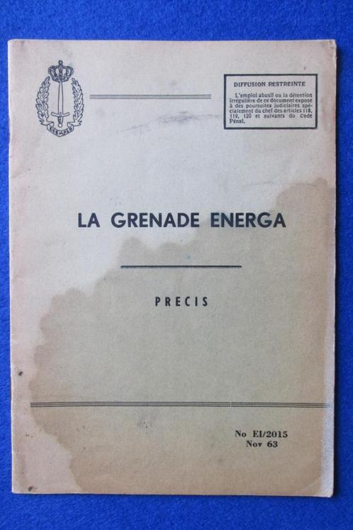 Gebruikshandleiding 'La Grenade ENERGA', Verzamelen, Militaria | Algemeen, Ophalen of Verzenden