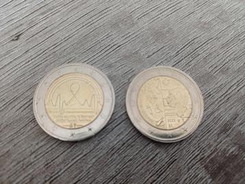 2 zeldzame 2€ munten beschikbaar voor biedingen