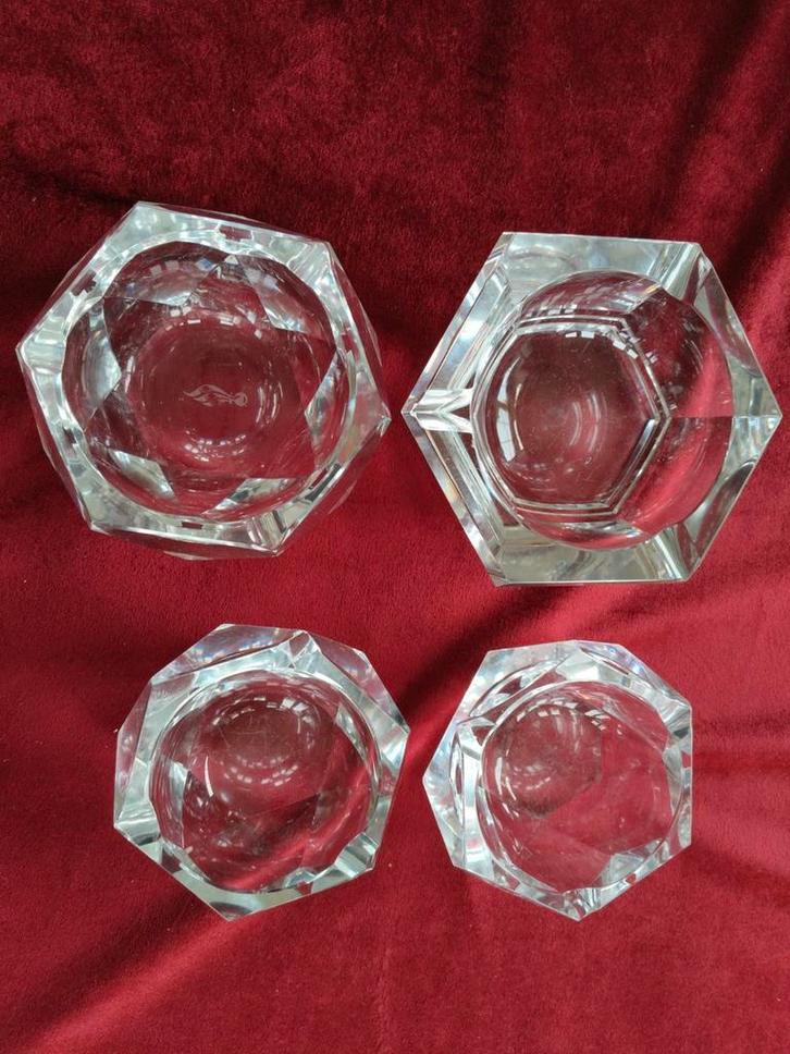 Vintage design Val Saint Lambert asbakken, Huis en Inrichting, Woonaccessoires | Onderzetters, Ophalen of Verzenden