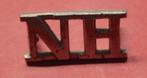Monogramme "NH" (Northumberland Hussars)". Original WWII., Emblème ou Badge, Armée de terre, Enlèvement ou Envoi