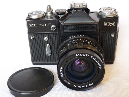 Zenit EM noir, Pentacon 2,8/29mm, filetage M42, 1972, TV, Hi-fi & Vidéo, Appareils photo analogiques, Utilisé, Reflex miroir, Autres Marques