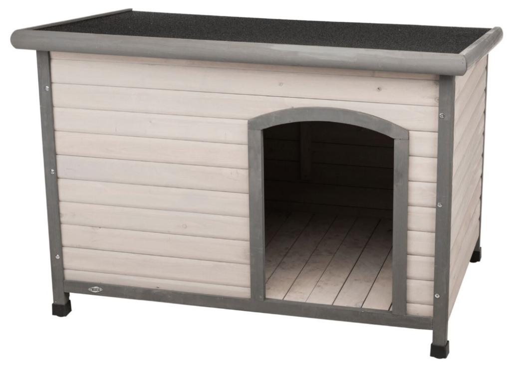 Niche en bois Natura Classic Toit Plat L Gris, Animaux & Accessoires, Maisons pour chiens, Neuf, Niche à chien, 65 à 100 cm, 110 cm ou plus