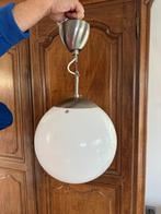 Hanglamp met glazen bol, Huis en Inrichting, Ophalen, 50 tot 75 cm, Zo goed als nieuw, Glas