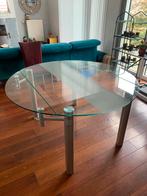 Table en verre avec rallonge, Maison & Meubles, Tables | Tables à manger, 100 à 150 cm, 100 à 150 cm, Utilisé, Cinq personnes ou plus