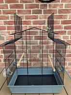ZWART/GRIJZE VOGELKOOI KANARIE - PARKIET OPEN DAKJE  50 EURO, Dieren en Toebehoren, Ophalen, Zo goed als nieuw, Metaal, Vogelkooi