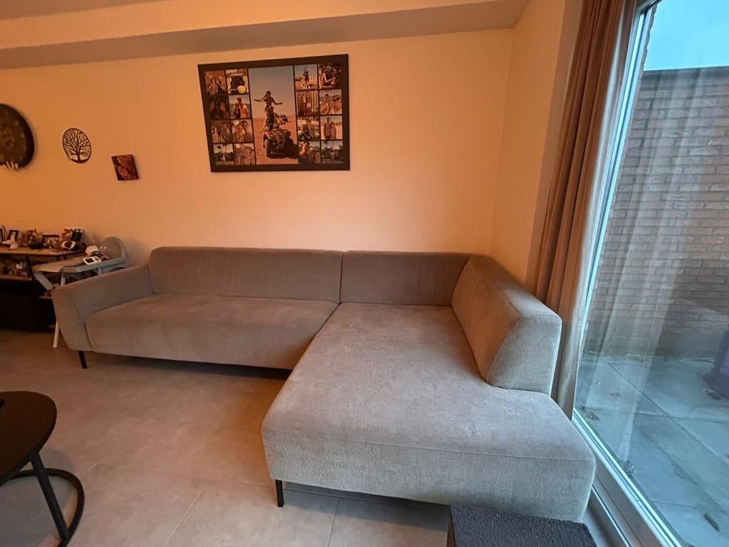 Zetel- hoeksalon grijs, Huis en Inrichting, Zetels | Complete zithoeken, Ophalen