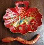 TOP Japans kruimelset met borstel rode lak -, Antiek en Kunst, Ophalen of Verzenden