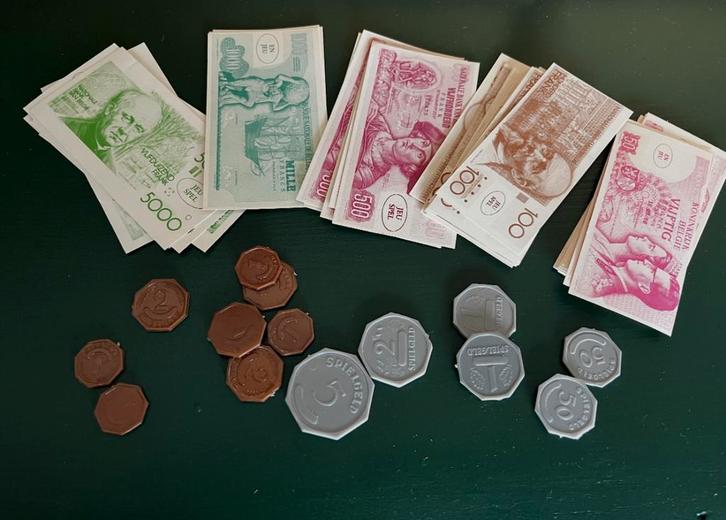 Vintage speelgoed geld in belgische Frank, Collections, Jouets, Comme neuf, Enlèvement ou Envoi