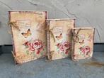DECORATIE BOEKEN FLORE DES JARDINIER 3 DLG GROTE SET, Antiek en Kunst, Ophalen of Verzenden