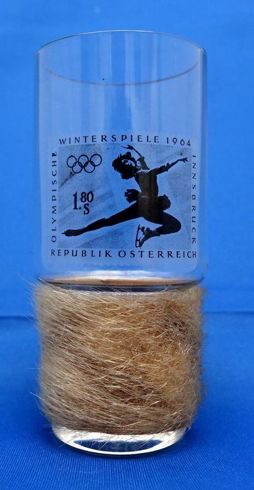 Glas olypische winterspelen 1964  Innsbruck oostenrijk, Collections, Verres & Petits Verres, Comme neuf, Autres types, Enlèvement ou Envoi