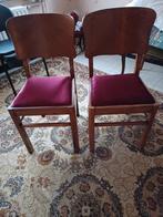 2 vintage stoelen in velours, Ophalen
