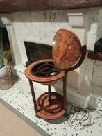 Wereldbol barwagen, Huis en Inrichting, Tafels | Bijzettafels, Ophalen, Gebruikt, Rond, 60 cm of meer