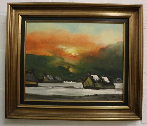 Paul PERMEKE, zonsondergang, Antiek en Kunst, Kunst | Schilderijen | Klassiek, Ophalen of Verzenden