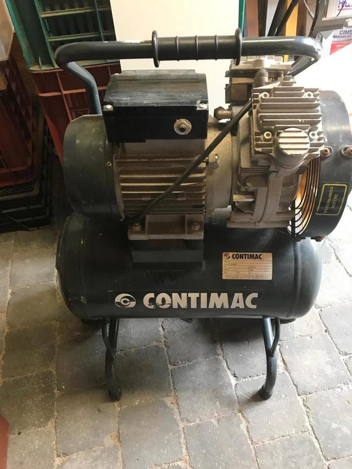 Compressor Contimac met toebehoren, Doe-het-zelf en Bouw, Compressors, Zo goed als nieuw, Ophalen