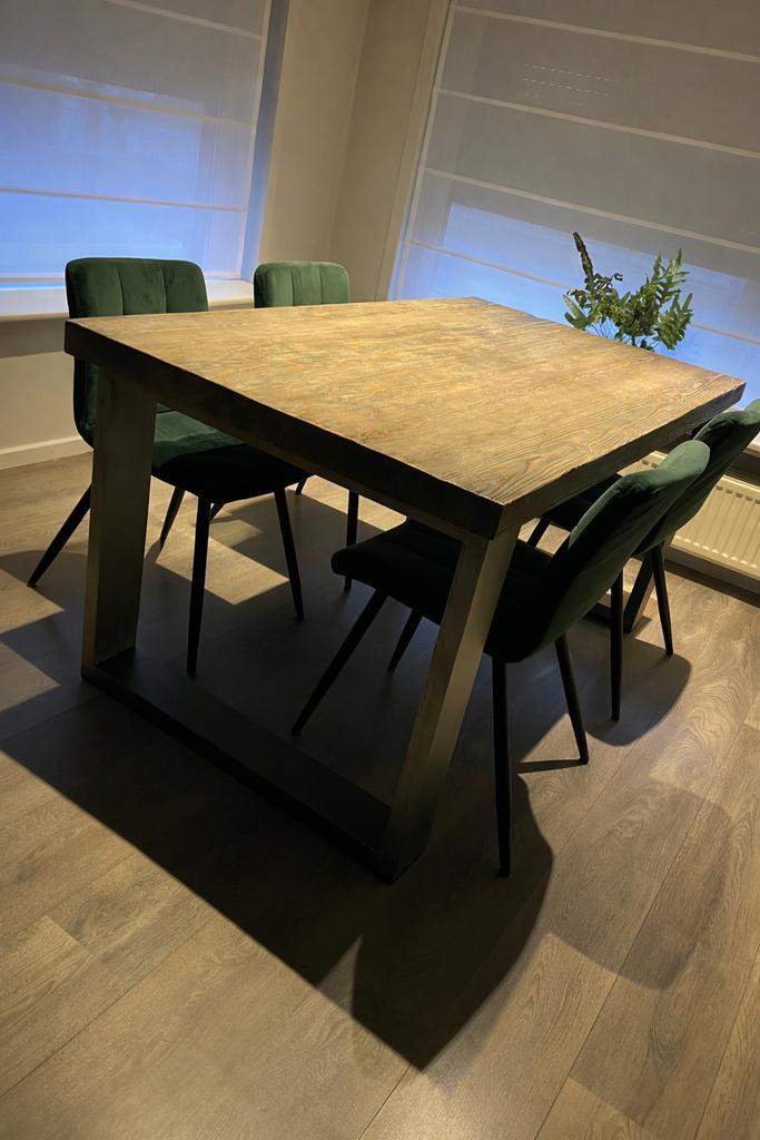 Moderne tafel, Huis en Inrichting, Tafels | Eettafels, Gebruikt, 50 tot 100 cm, 150 tot 200 cm, Vier personen, Rechthoekig, Overige houtsoorten