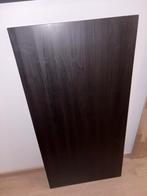 Linnmon tafelblad ikea 100x60 zwart met 2 poten, Ophalen, Gebruikt