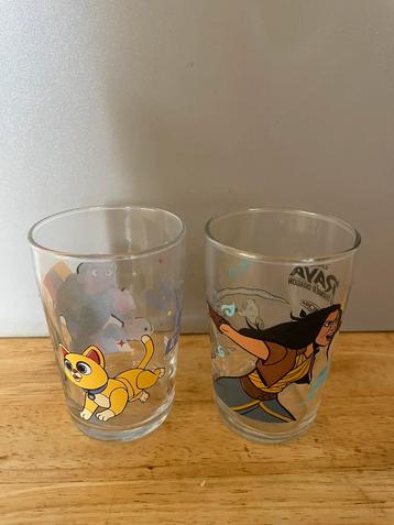 2 glazen Disney Raya, Verzamelen, Glas en Drinkglazen, Ophalen of Verzenden, Zo goed als nieuw