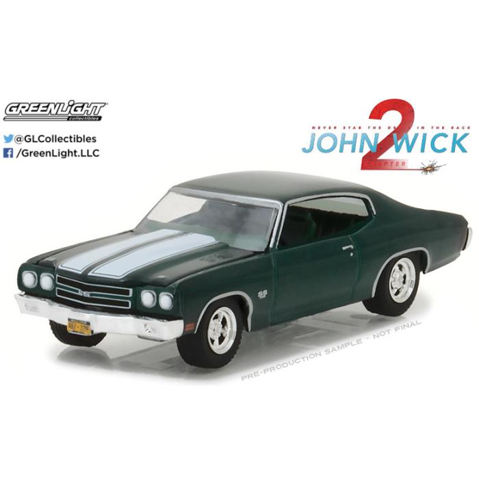 John Wick 2 (2017) - 1970 Chevrolet Chevelle SS 396 1:64, Auto, Nieuw, Askgl@greenlighttoys.com, Greenlight Collectibles