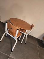 Kindertafeltje + 2 stoeltjes, Kinderen en Baby's, Kinderkamer | Tafels en Stoelen, Ophalen, Gebruikt, Tafel(s) en Stoel(en)