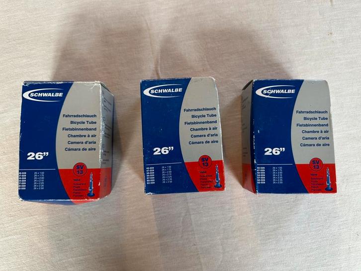 3 stuks beschilbaar Schwalbe binnenband 26 inch NIEUW, Fietsen en Brommers, Fietsonderdelen, Nieuw, Mountainbike, Band, Ophalen of Verzenden