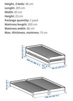 2 stapelbare bedjes ikea, Ophalen, Nieuw