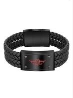Heren armband Police, Ophalen of Verzenden, Nieuw, Zwart, Overige materialen