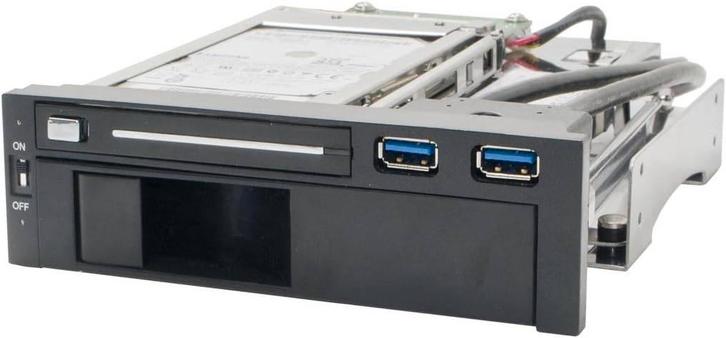 inbouw 3.5" and 2.5" Mobile Rack with 2 USB 3.0 Ports, Computers en Software, Computerbehuizingen, Nieuw, Ophalen of Verzenden