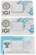 Set van 3 Natuurlijke IGI Gecertificeerde Diamanten – 0.37 c, Ophalen of Verzenden