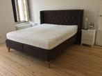 Luxueus bed (boxspring, linnen, capiton) met pocket matras, Huis en Inrichting, Slaapkamer | Boxsprings, Ophalen, Overige kleuren