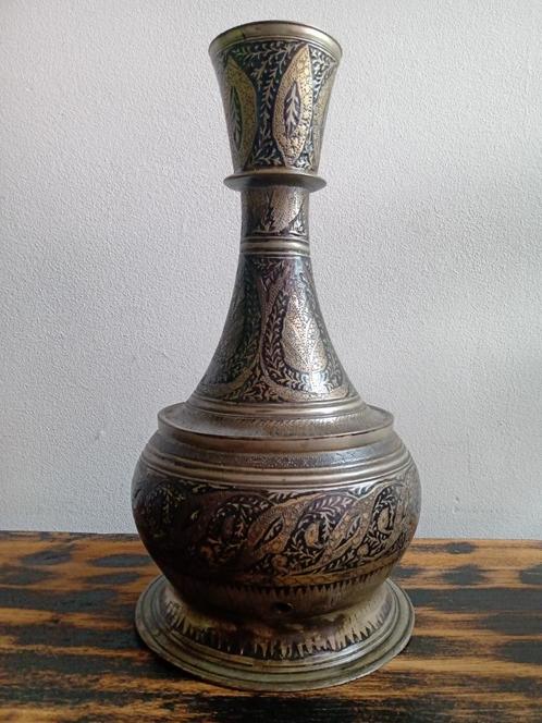 SYRIË Islamitische kunst - Zeer mooie vernielde bronzen lamp, Antiek en Kunst, Antiek | Brons en Koper, Brons, Ophalen of Verzenden