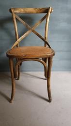 bistrostoel beukenhout-rotan, Ophalen, Riet of Rotan, Gebruikt, Bruin