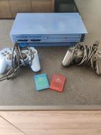 PS2 Aqua Blue te koop, Consoles de jeu & Jeux vidéo, Consoles de jeu | Sony PlayStation 2, Comme neuf, Enlèvement ou Envoi, Avec 2 manettes