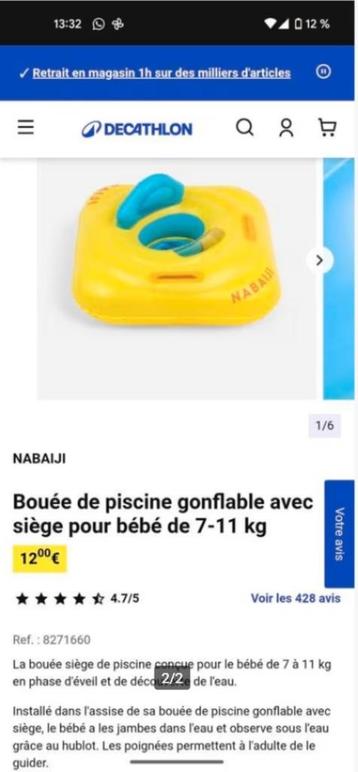 Bouée bébé comme neuf beschikbaar voor biedingen